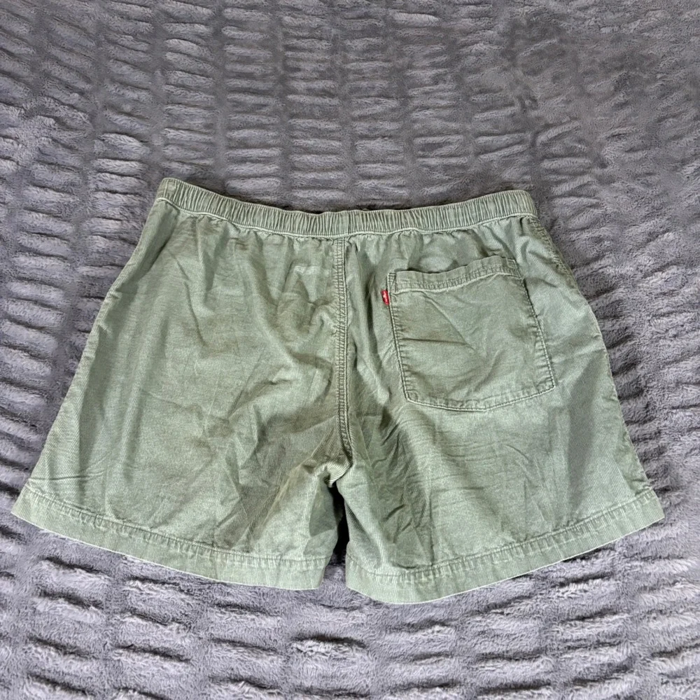 Levis XX Chino Easy Short Mens XXL Sage Green Corduroy Elastic Waist A7366-0031